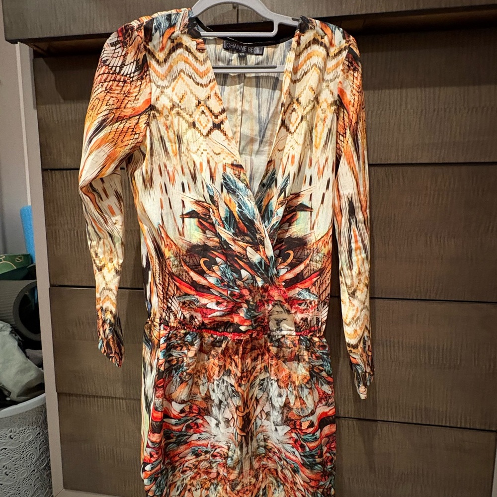 NWOT Colorful Long Sleeve Dress